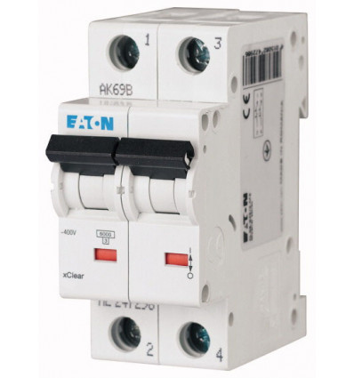 EATON 247886 Otomatik Sigorta - 4,5kA - C egrisi - 2x6A